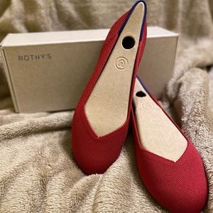 Rothy’s Flats New in Box, Size 8, Scooter Red